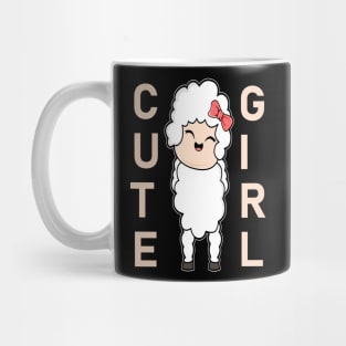 Sheep Girl Woman Mug